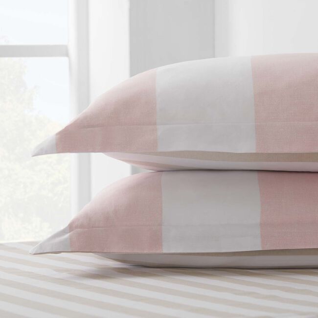 Molly Oxford Pillowcase Pair - Peach