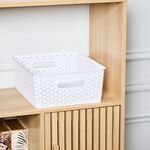 Geometric Storage Basket 14.5L - White