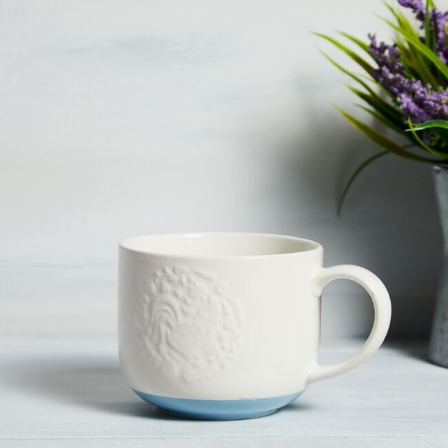 Mason Cash Folk Farmyard Cockerel Blue Mug - 400ml