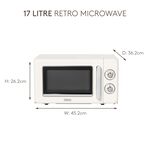 HADEN RETRO 17L WHITE Microwave