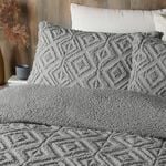 SINGLE DUVET COVER Fusion Geo Fleece Grey