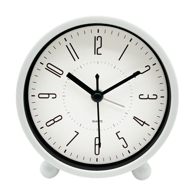 TABLE ALARM CLOCK White 10cm