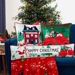 Santa's WorkShop 2 Pack Cushion Covers 45cm x 45cm