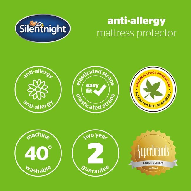 SILENT NIGHT ANTI ALLERGY Mattress Topper DB