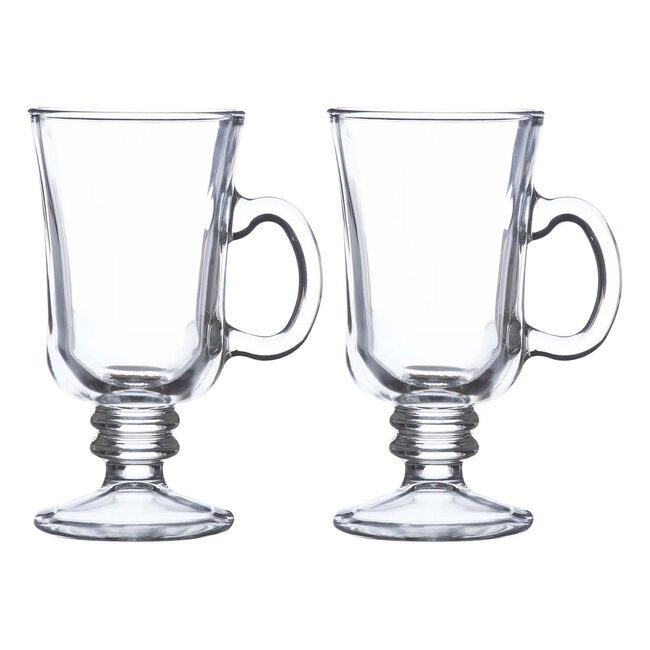 Entertain Irish Glass Coffee Cup 2 Pack