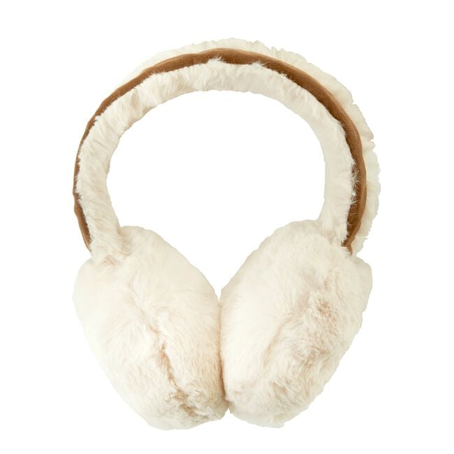 FAUX FUR Ear Muffs Natural 