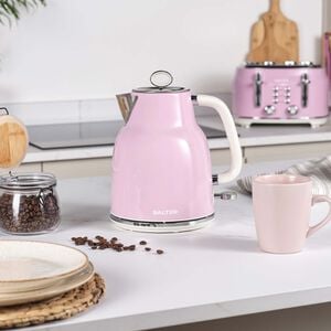 SALTER RETRO PINK 1.7L Rapid Boil Kettle
