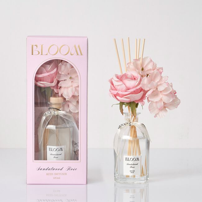 Ambianti Bloom Sandalwood Rose 120ml Reed Diffuser