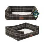 GREEN PLAID PET BED MEDIUM 58X48X20CM