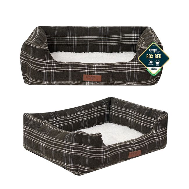 GREEN PLAID PET BED MEDIUM 58X48X20CM
