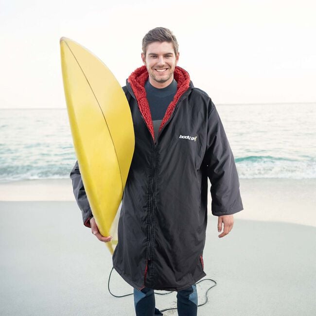 Body Go Waterproof Changing Robe Red & Black