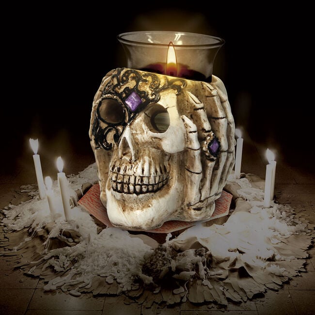 Halloween Skull Candle Holder