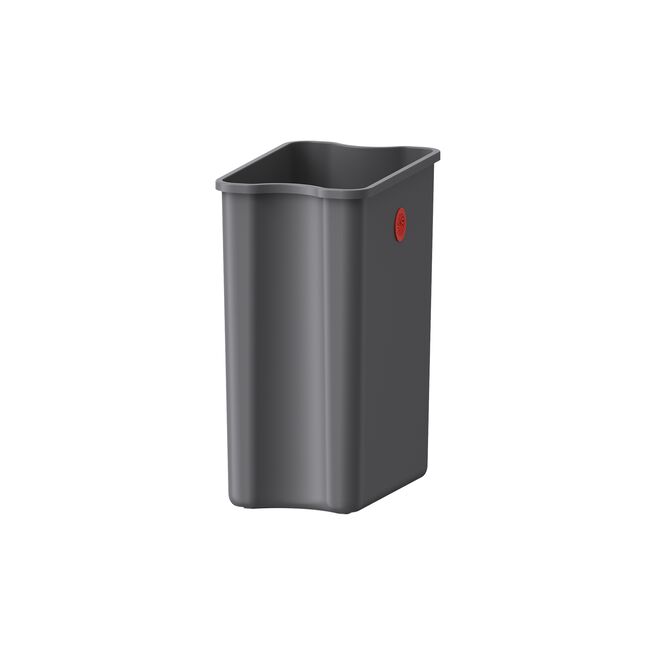 30L Java Titanium Grey Butterfly Opening Metal Bin