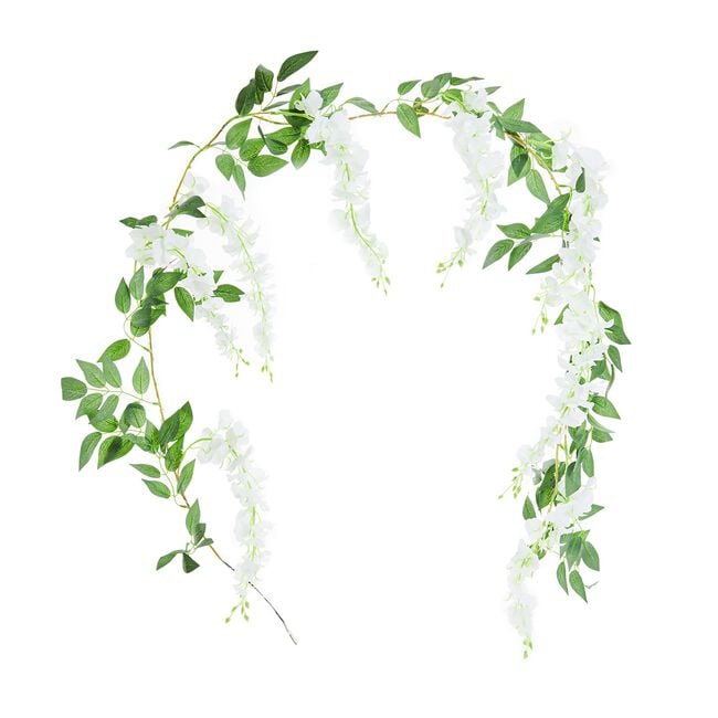 Cream Wisteria Solar Garland 
