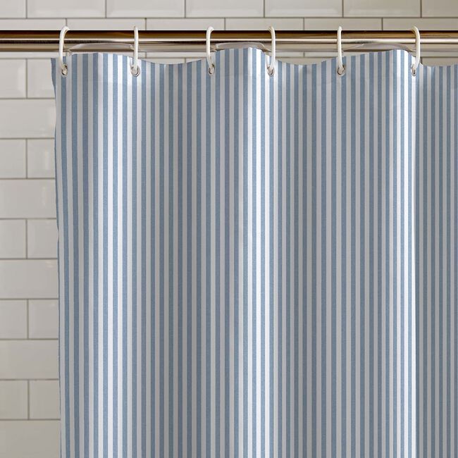 CATHERINE LANSFIELD TIMELESS STRIPE BLUE Shower Curtain 