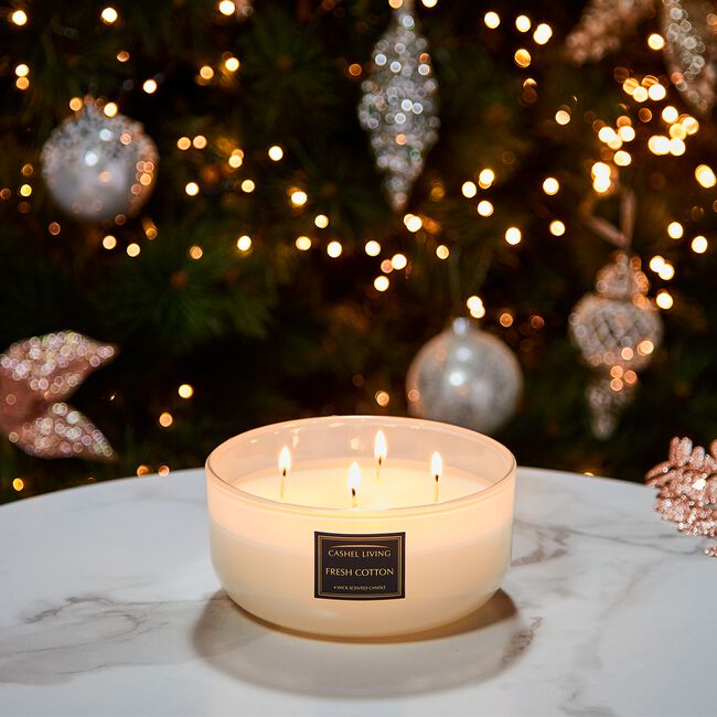 Cashel Living Fresh Cotton 4 Wick Candle