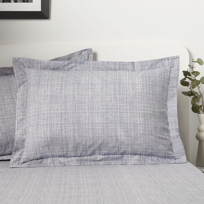 Finley Oxford Pillowcase Pair - Navy