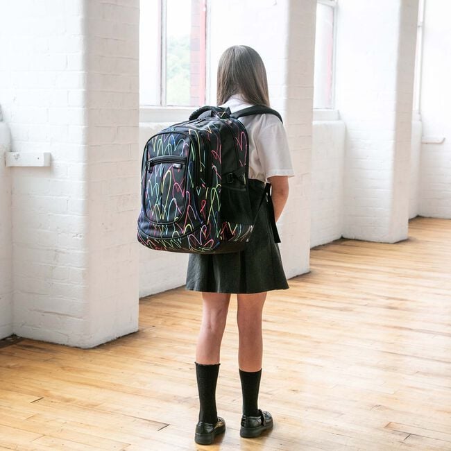 Streetsac Neon Hearts School Bag