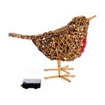 Wicker Robin with Warm White LEDs