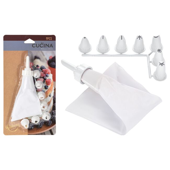 La Cucina Icing Bag with 8 Nozzles