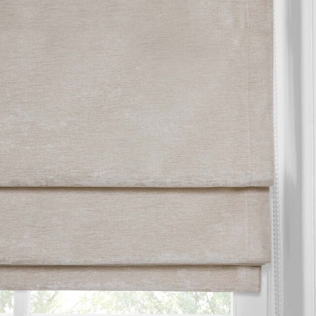 BLACKOUT & THERMAL TEXTURED NATURAL 90X140cm Roman Blind