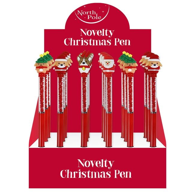 Christmas Glitter Character Pen