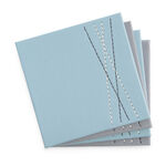 Reversible Leather Diamond Coaster - Duck Egg/Grey