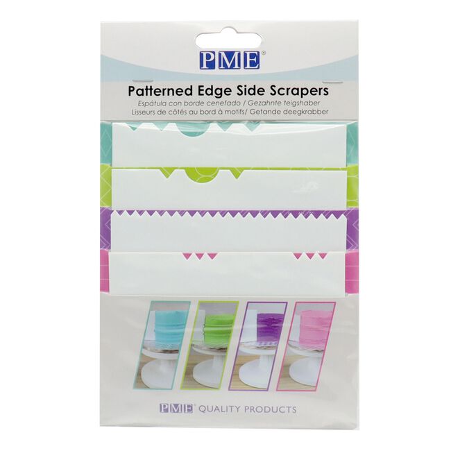 PME Patterned Edge 4 Piece Cake Scrapers