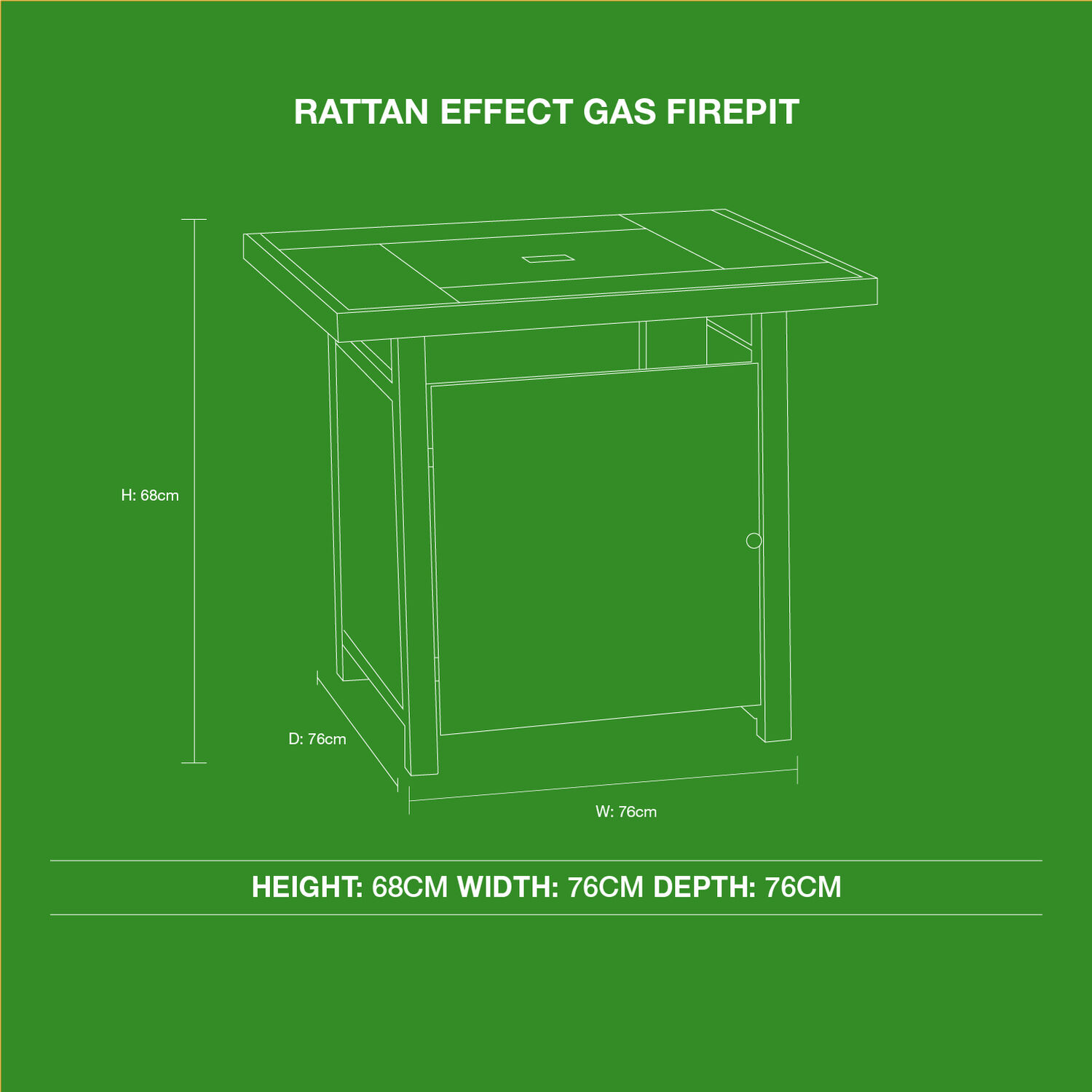 Rattan Effect Gas Fire Pit Home Store + More
