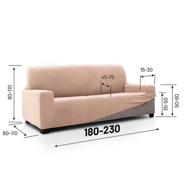 REGAL MILLS EASYSTRETCH CREAMA NATURAL  3  Seater Sofa Cover