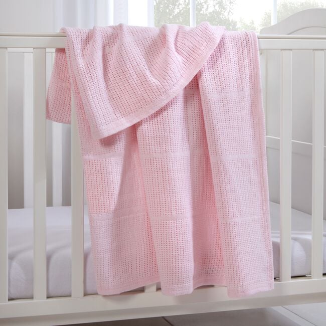 CLAIR DE LUNE LARGE PINK Cellular Blanket 