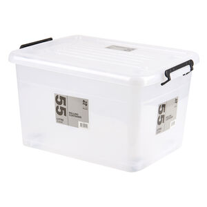 55L Rolling Storage Box Clear