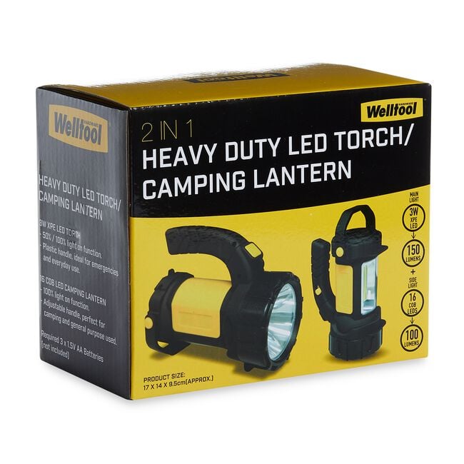 2 in 1 Heavy Duty LED Torch/ Camping Lantern