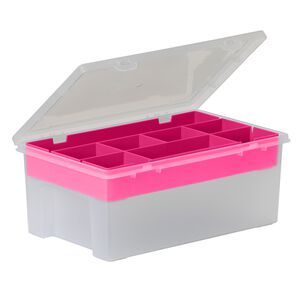 Wham 29cm Organiser Box With 8 Insert Pink