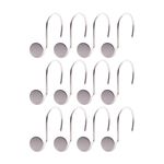 12 PACK FLAT HEAD NICKEL Shower Hooks 