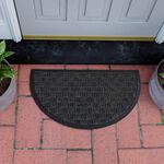 Esteem Cross Hatch Half-moon Door Mat 45cm x 75cm