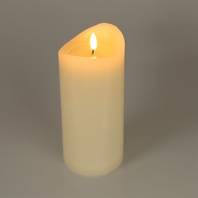 LED Pillar Candle Ivory - 7x20cm