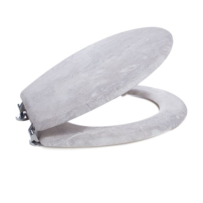 Grey Marble Toilet Seat