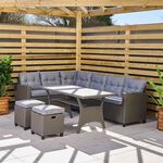 Parma Rattan Corner Sofa Set