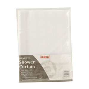 Apollo Shower Curtain White 180cm x 180cm