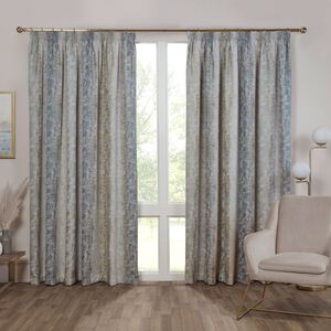 PENCIL PLEAT OMBRE CHENILLE SAGE 66x72 Curtains