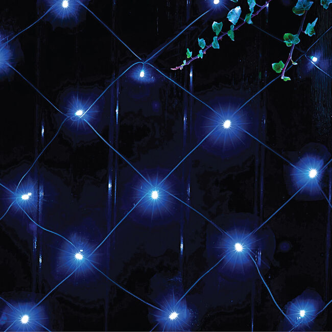 105 White/Blue LED Solar Net Lights