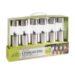 6 Stainless Steel Solar Garden Light Bollards