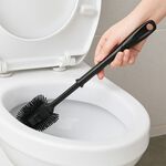 BELDRAY ANTIBAC Silicone Black Toilet Brush