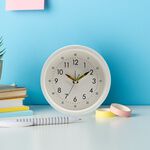 CHILDRENS TABLE CLOCK White 12cm