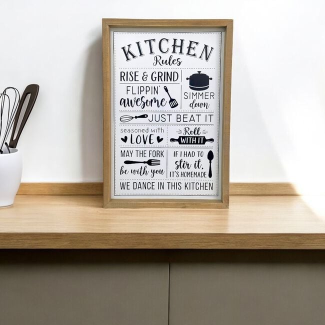 Kitchen Rules Framed Wall Decor