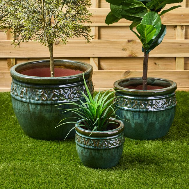 GENEVA Large Ceramic Plant Pot