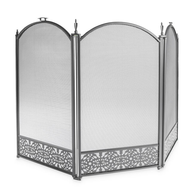 Silverflame 3 Panel Folding Decorative Fire Guard