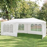 White Party Marquee Gazebo with 5 Walls 6M x 3M