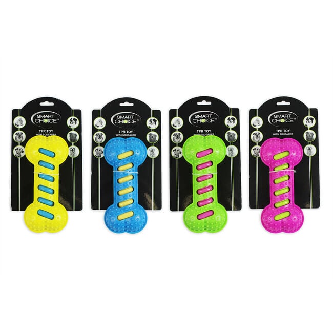 Smart Choice Dog Toy Squeaker Bone - Assorted